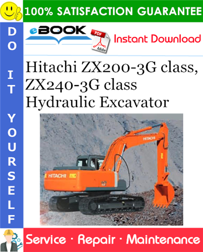Thumbnail ☆☆ Best ☆☆ Hitachi ZX200-3G class, ZX240-3G class Hydraulic Excavator Service Repair Manual