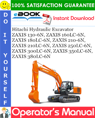 Thumbnail ☆☆ Best ☆☆ Hitachi ZAXIS 130-6N, ZAXIS 160LC-6N, ZAXIS 180LC-6N, ZAXIS 210-6N, ZAXIS 210LC-6N, ZAXIS 250LC-6N, ZAXIS 300LC-6N, ZAXIS 350LC-6N, ZAXIS 380LC-6N Hydraulic Exca