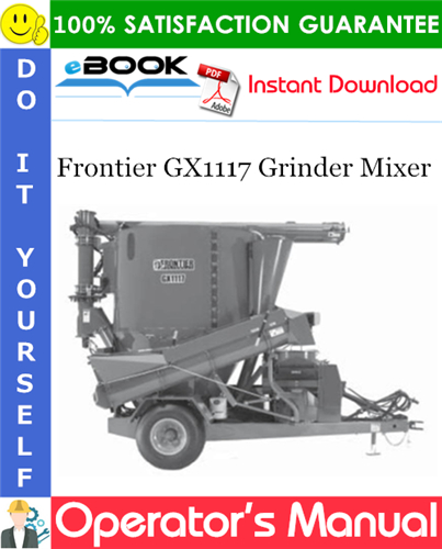Thumbnail ☆☆ Best ☆☆ Frontier GX1117 Grinder Mixer Operators Manual Thumbnail ☆☆ Best ☆☆ Frontier GX1117 Grinder Mixer Operators Manual