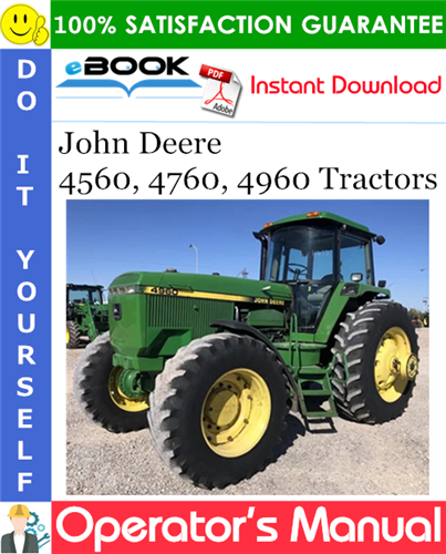 Thumbnail ☆☆ Best ☆☆ John Deere 4560, 4760, 4960 Tractors Operators Manual (North American Edition)