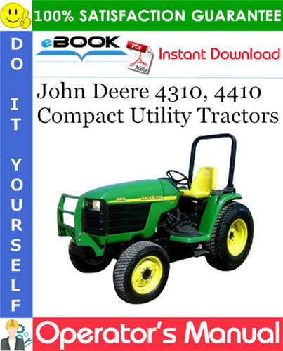 Thumbnail ☆☆ Best ☆☆ John Deere 4310, 4410 Compact Utility Tractors Operators Manual (European Version)