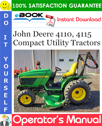 Thumbnail ☆☆ Best ☆☆ John Deere 4110, 4115 Compact Utility Tractors Operators Manual (European Version)