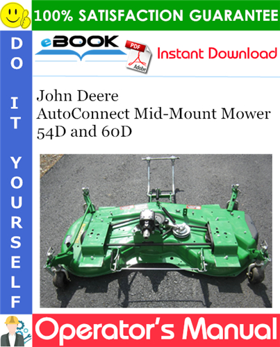 Thumbnail ☆☆ Best ☆☆ John Deere AutoConnect Mid-Mount Mower 54D and 60D Operators Manual (North American Version) (Serial No.030001-)