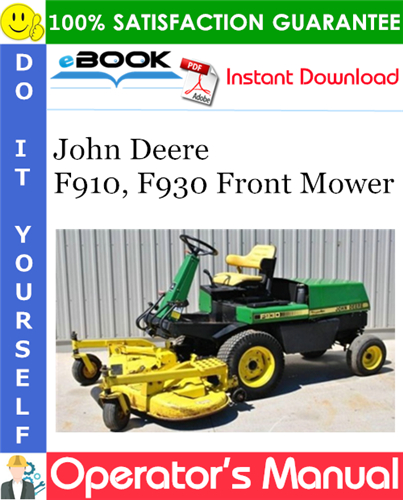 Thumbnail ☆☆ Best ☆☆ John Deere F910, F930 Front Mower Operators Manual (Serial No.010,001-)