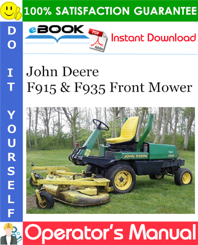 Thumbnail ☆☆ Best ☆☆ John Deere F915 & F935 Front Mower Operators Manual (Serial No.010001-)