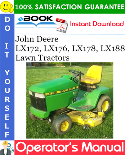 Thumbnail ☆☆ Best ☆☆ John Deere LX172, LX176, LX178, LX188 Lawn Tractors Operators Manual (Serial No.040001-)
