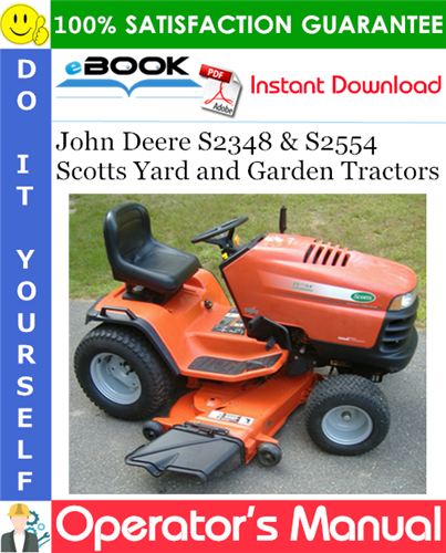 Thumbnail ☆☆ Best ☆☆ John Deere S2348 & S2554 Scotts Yard and Garden Tractors Operators Manual (North American Version)