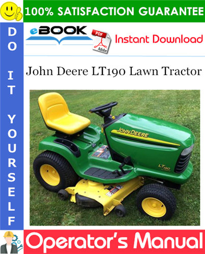 Thumbnail ☆☆ Best ☆☆ John Deere LT190 Lawn Tractor Operators Manual (North American Version) Thumbnail ☆☆ Best ☆☆ John Deere LT190 Lawn Tractor Operators Manual (North American Version)