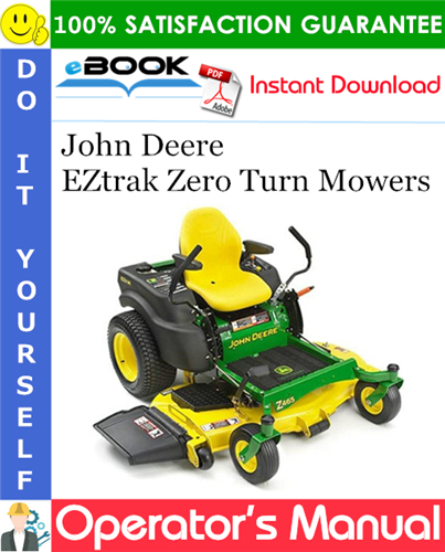 Thumbnail ☆☆ Best ☆☆ John Deere EZtrak Zero Turn Mowers Operators Manual (Export Version) (Serial No.080001-)