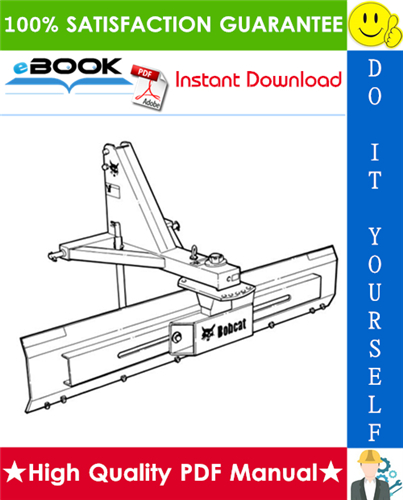 Thumbnail ☆☆ Best ☆☆ Bobcat Three-Point Angle Blade Operation & Maintenance Manual
