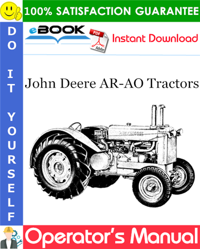 Thumbnail ☆☆ Best ☆☆ John Deere AR-AO Tractors Operators Manual (Serial No.250000-271999)