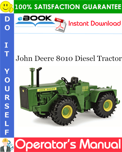 Thumbnail ☆☆ Best ☆☆ John Deere 8010 Diesel Tractor Operators Manual
