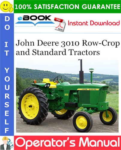 Thumbnail ☆☆ Best ☆☆ John Deere 3010 Row-Crop and Standard Tractors Operators Manual