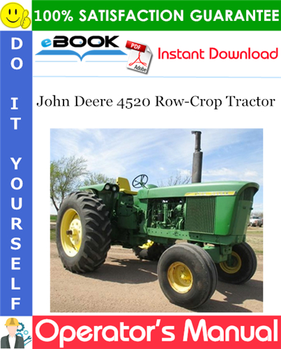 Thumbnail ☆☆ Best ☆☆ John Deere 4520 Row-Crop Tractor Operators Manual
