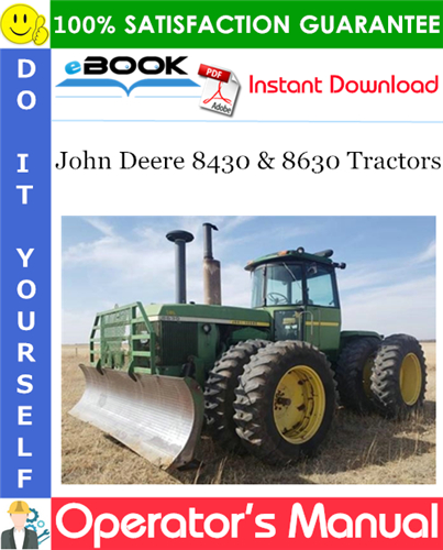 Thumbnail ☆☆ Best ☆☆ John Deere 8430 & 8630 Tractors Operators Manual
