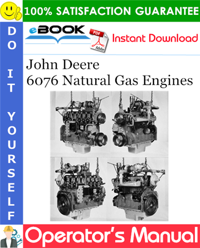 Thumbnail ☆☆ Best ☆☆ John Deere 6076 Natural Gas Engines Operators Manual (Serial No. 500000-)