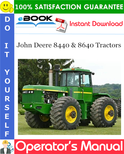 Thumbnail ☆☆ Best ☆☆ John Deere 8440 & 8640 Tractors Operators Manual