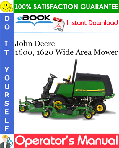 Thumbnail ☆☆ Best ☆☆ John Deere 1600, 1620 Wide Area Mower Operators Manual