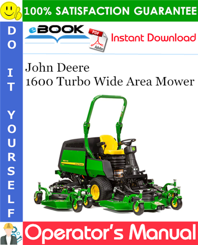Thumbnail ☆☆ Best ☆☆ John Deere 1600 Turbo Wide Area Mower Operators Manual (Serial Number: TC1600T050001-) (North American Version)