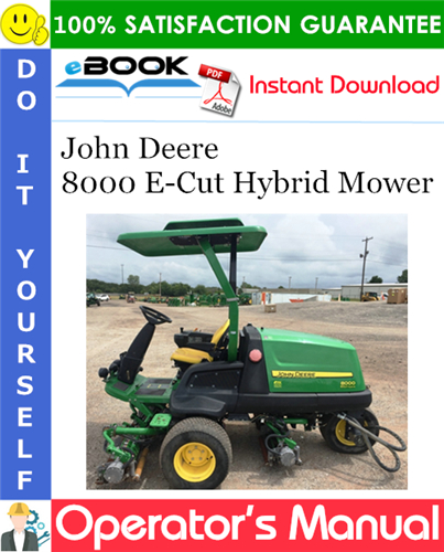 Thumbnail ☆☆ Best ☆☆ John Deere 8000 E-Cut Hybrid Mower Operators Manual (Serial No.010001-) (Export Version)