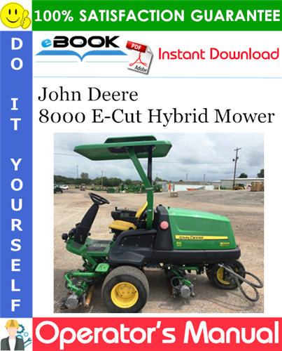 Thumbnail ☆☆ Best ☆☆ John Deere 8000 E-Cut Hybrid Mower Operators Manual (Serial No.020001-) (Export Version)