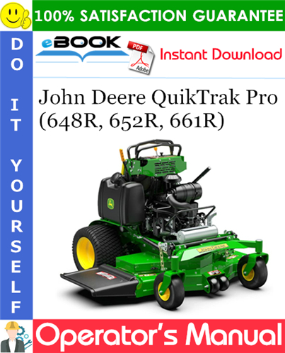 Thumbnail ☆☆ Best ☆☆ John Deere QuikTrak Pro (648R, 652R, 661R) Operators Manual (North American Edition)