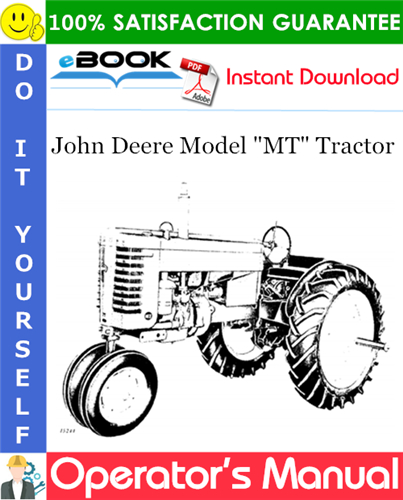 Thumbnail ☆☆ Best ☆☆ John Deere Model MT Tractor Operators Manual