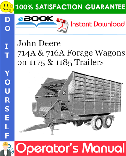 Thumbnail ☆☆ Best ☆☆ John Deere 714A & 716A Forage Wagons on 1175 & 1185 Trailers Operators Manual