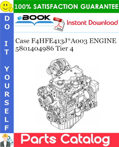 Thumbnail ☆☆ Best ☆☆ Case F4HFE413J*A003 ENGINE 5801404986 Tier 4 Parts Catalog Manual