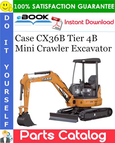 Thumbnail ☆☆ Best ☆☆ Case CX36B Tier 4B Mini Crawler Excavator Parts Catalog Manual