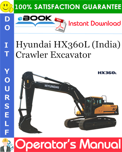 Thumbnail ☆☆ Best ☆☆ Hyundai HX360L (India) Crawler Excavator Operators Manual