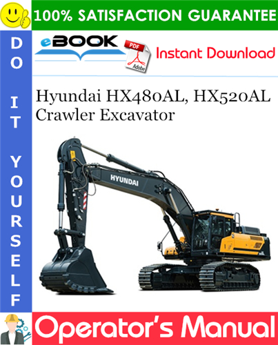 Thumbnail ☆☆ Best ☆☆ Hyundai HX480AL, HX520AL Crawler Excavator Operators Manual