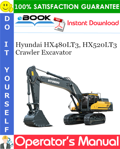 Thumbnail ☆☆ Best ☆☆ Hyundai HX480LT3, HX520LT3 Crawler Excavator Operators Manual