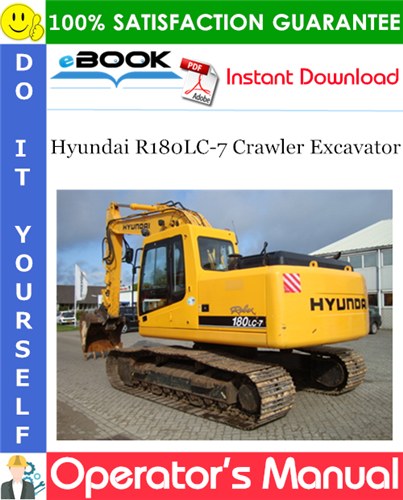 Thumbnail ☆☆ Best ☆☆ Hyundai R180LC-7 Crawler Excavator Operators Manual