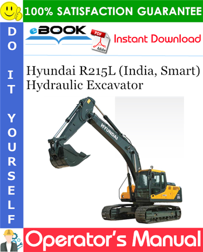 Thumbnail ☆☆ Best ☆☆ Hyundai R215L (India, Smart) Hydraulic Excavator Operators Manual