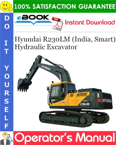 Thumbnail ☆☆ Best ☆☆ Hyundai R230LM (India, Smart) Hydraulic Excavator Operators Manual