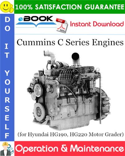Thumbnail ☆☆ Best ☆☆ Cummins C Series Engines Operation and Maintenance Manual (for Hyundai HG190, HG220 Motor Grader)