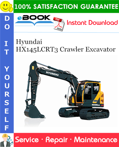 Thumbnail ☆☆ Best ☆☆ Hyundai HX145LCRT3 Crawler Excavator Service Repair Manual