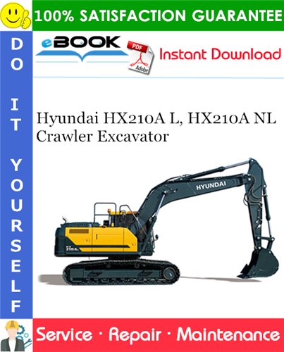 Thumbnail ☆☆ Best ☆☆ Hyundai HX210A L, HX210A NL Crawler Excavator Service Repair Manual