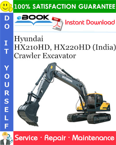 Thumbnail ☆☆ Best ☆☆ Hyundai HX210HD, HX220HD (India) Crawler Excavator Service Repair Manual