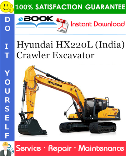Thumbnail ☆☆ Best ☆☆ Hyundai HX220L (India) Crawler Excavator Service Repair Manual