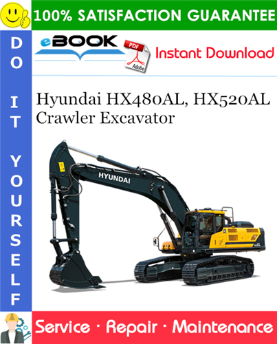 Thumbnail ☆☆ Best ☆☆ Hyundai HX480AL, HX520AL Crawler Excavator Service Repair Manual