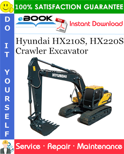 Thumbnail ☆☆ Best ☆☆ Hyundai HX210S, HX220S Crawler Excavator Service Repair Manual