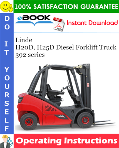 Thumbnail ☆☆ Best ☆☆ Linde H20D, H25D Diesel Forklift Truck 392 series Operating Instructions
