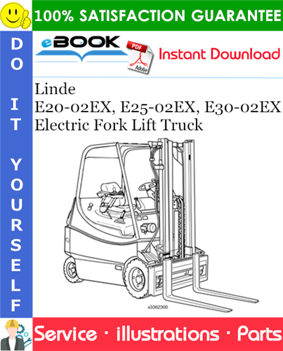 Thumbnail ☆☆ Best ☆☆ Linde E20-02EX, E25-02EX, E30-02EX Electric Fork Lift Truck Parts Manual