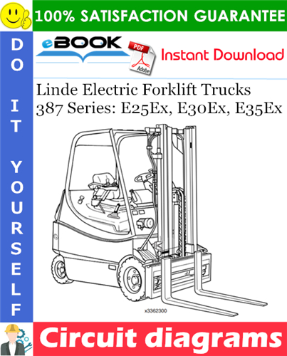 Thumbnail ☆☆ Best ☆☆ Linde Electric Forklift Trucks 387 Series: E25Ex, E30Ex, E35Ex Circuit diagrams