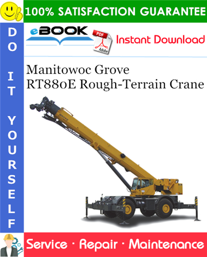 Thumbnail ☆☆ Best ☆☆ Manitowoc Grove RT880E Rough-Terrain Crane Service Repair Manual
