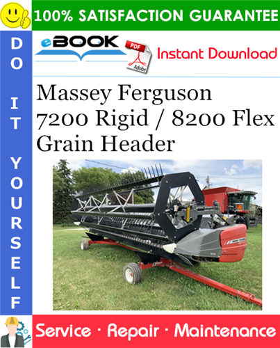 Thumbnail ☆☆ Best ☆☆ Massey Ferguson 7200 Rigid / 8200 Flex Grain Header Service Repair Manual