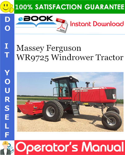 Thumbnail ☆☆ Best ☆☆ Massey Ferguson WR9725 Windrower Tractor Operators Manual