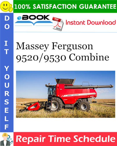 Thumbnail ☆☆ Best ☆☆ Massey Ferguson 9520/9530 Combine Repair Time Schedule Manual